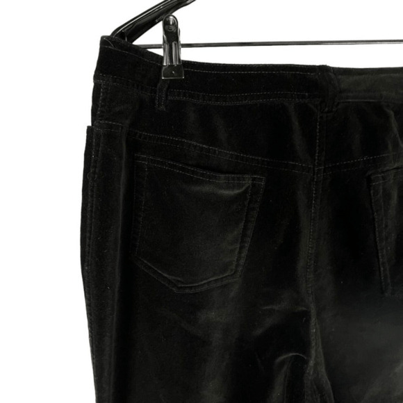 Calvin Klein  Black Velvet Pants Size 10 - Picture 7 of 8
